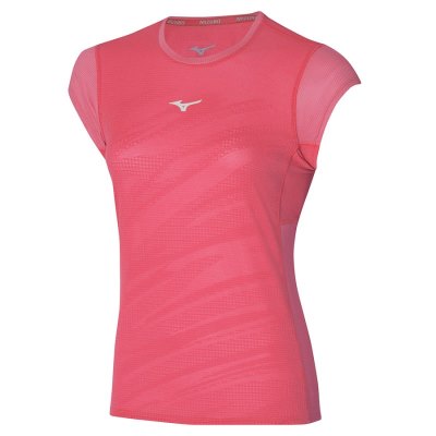 Camisa Mizuno AERO Tee Mujer Coral Claro - Chile M417YMGUAV